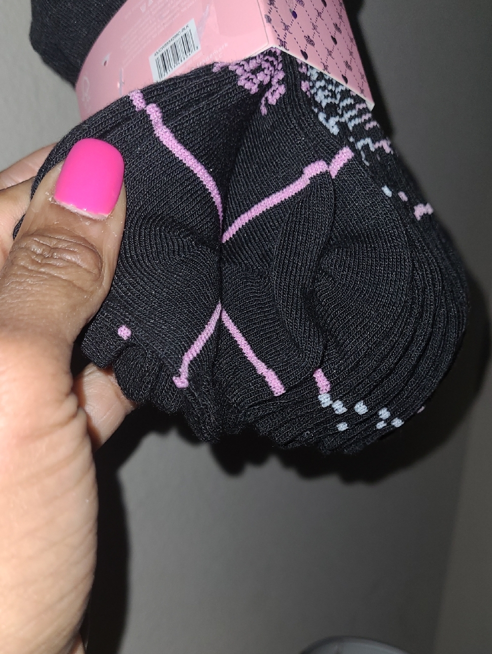 Juicy Couture Black & Light Pink Low-Cut Socks - Set Of 10 - Picture 6 of 7